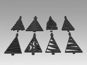 christmas tree toy set 3D Model