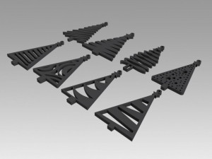 christmas tree toy set Model 3D