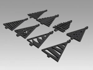 christmas tree toy set 3D Model