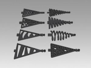 christmas tree toy set Model 3D