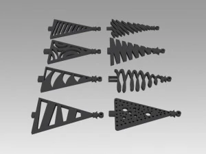 christmas tree toy set 3D Model