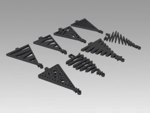 christmas tree toy set 3D Model