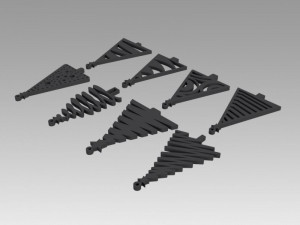 christmas tree toy set Model 3D