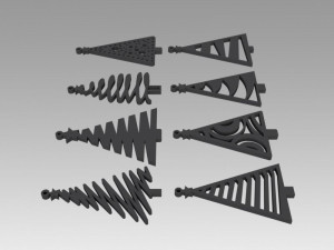 christmas tree toy set Model 3D