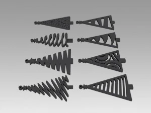 christmas tree toy set 3D Model