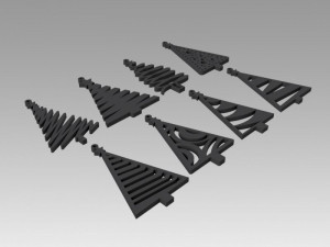 christmas tree toy set Model 3D