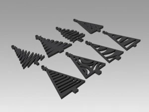 christmas tree toy set 3D Model