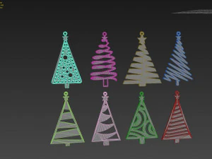 christmas tree toy set 3D Model