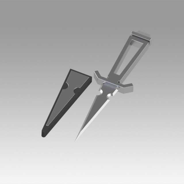 star trek tos inspired dagger and agonizer prop as in mirror 3D-printmodel .c4d .max .obj .3ds .fbx .stl .blend 