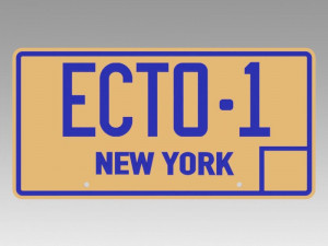 ghostbusters 2 ecto-1 new york replica prop license plate 3D Baskı Modeli