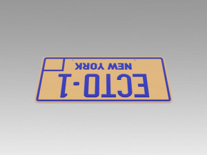 ghostbusters 2 ecto-1 new york replica prop license plate 3D प्रिंट मॉडल