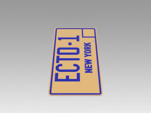 ghostbusters 2 ecto-1 new york replica prop license plate 3D प्रिंट मॉडल