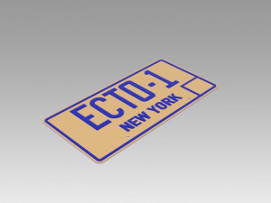 ghostbusters 2 ecto-1 new york replica prop license plate 3D प्रिंट मॉडल