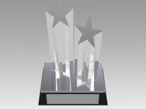 award figurine two star silver 3D Print Model