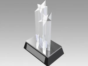 award figurine two star silver 3D Print Model