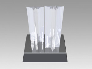 award figurine two star silver 3D Baskı Modeli