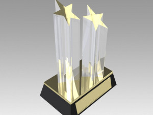 award figurine two star gold 3D Print Model