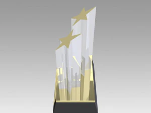 award figurine two star gold 3D Print Model