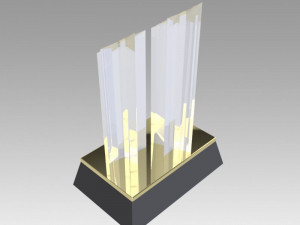 award figurine two star gold Modelo de impresión 3D