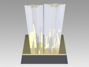 award figurine two star gold Modelo de impresión 3D