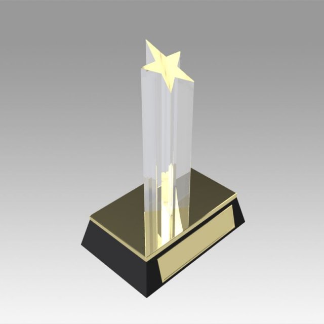 award figurine star gold Modelo de impresión 3D .c4d .max .obj .3ds .fbx .stl .blend 