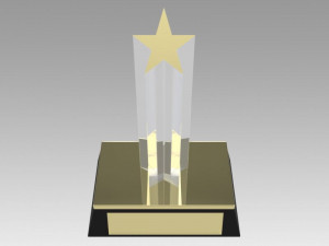 award figurine star gold Modelo de impresión 3D