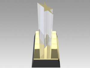 award figurine star gold Modelo de impresión 3D