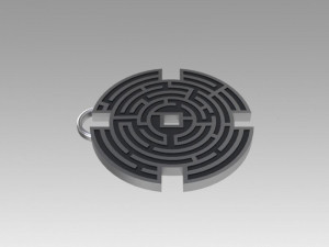 prisoners maze pendant movie prop replica 3Dプリントモデル