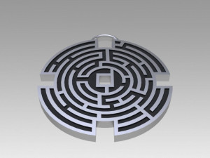 prisoners maze pendant movie prop replica 3Dプリントモデル