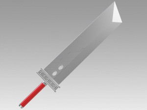 final fantasy vii ff7 cloud strife sword 3D Print Model