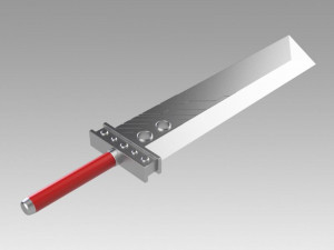 final fantasy vii ff7 cloud strife sword 3D 打印模型