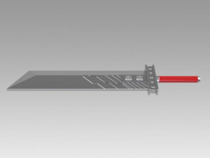 final fantasy vii ff7 cloud strife sword 3D 打印模型