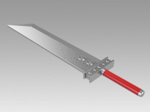 final fantasy vii ff7 cloud strife sword 3D 打印模型