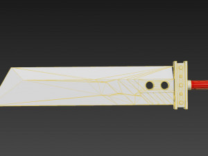 final fantasy vii ff7 cloud strife sword 3D 打印模型