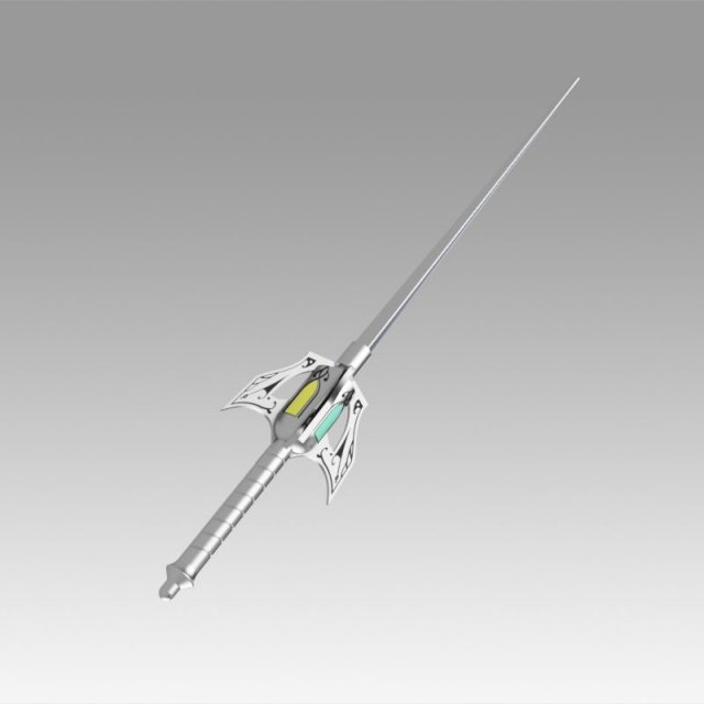 rwby weiss schnee rapier myrtenaster cosplay prop Model Cetak 3D .c4d .max .obj .3ds .fbx .stl .blend 