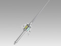 RWBY Weiss Schnee Rapier Myrtenaster Cosplay Weapon Prop 3D Model