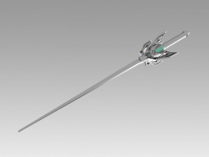 rwby weiss schnee rapier myrtenaster cosplay prop Model Cetak 3D