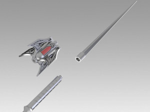 rwby weiss schnee rapier myrtenaster cosplay prop Model Cetak 3D