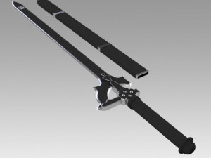 sao kirito elucidator replica sword 3D Print Model