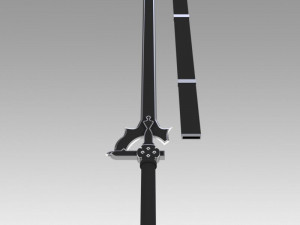 sao kirito elucidator replica sword Modelo de impresión 3D