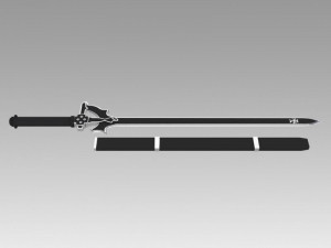 sao kirito elucidator replica sword Modelo de impresión 3D