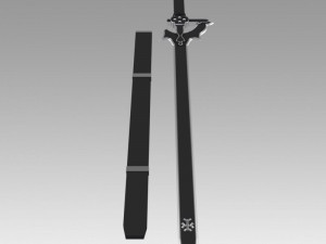 sao kirito elucidator replica sword Modelo de impresión 3D