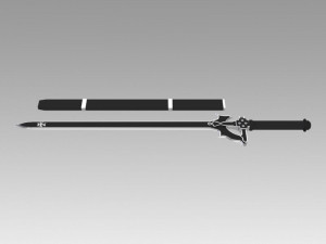 sao kirito elucidator replica sword Modelo de impresión 3D