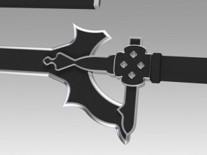sao kirito elucidator replica sword Modelo de impresión 3D