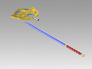 final fantasy x ff10 yuna staff cosplay prop 3D Print Model