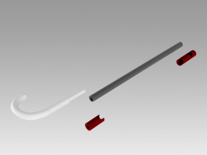 rwby roman torchwick crutch cosplay prop Modello di stampa 3D