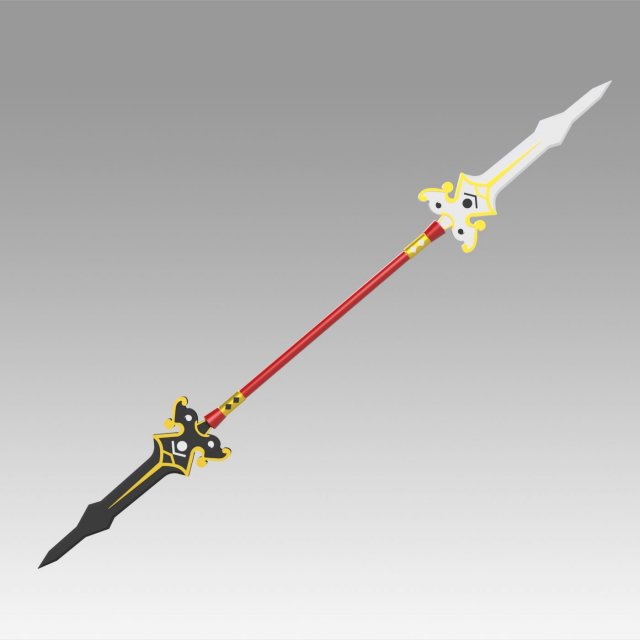 elsword ara haan spear cosplay prop Model do druku 3D .c4d .max .obj .3ds .fbx .stl .blend