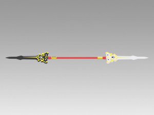 elsword ara haan spear cosplay prop Model do druku 3D