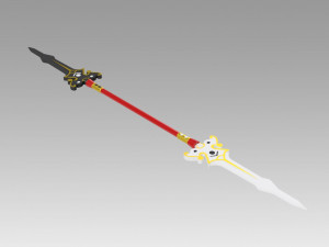 elsword ara haan spear cosplay prop Model do druku 3D
