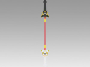 elsword ara haan spear cosplay prop Model do druku 3D